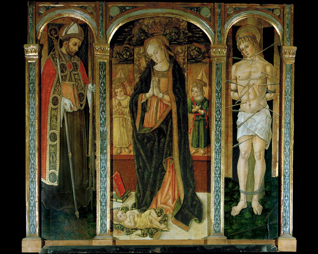 Madonna e angeli adoranti il bambino